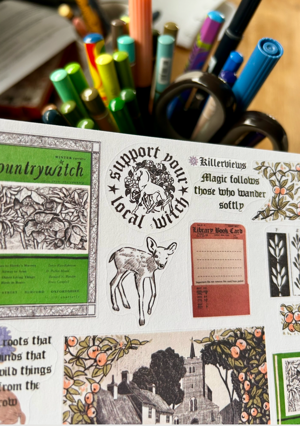 Countrywitch Sticker Sheet – Soft Power, Hedgerow Lore & Quiet Magic