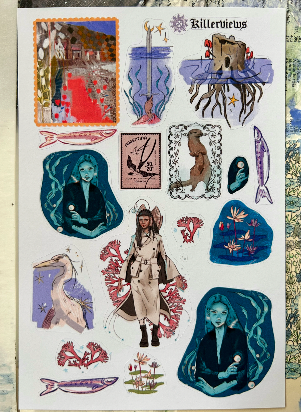 River Oracle Sticker Sheet – Deep Water Magic