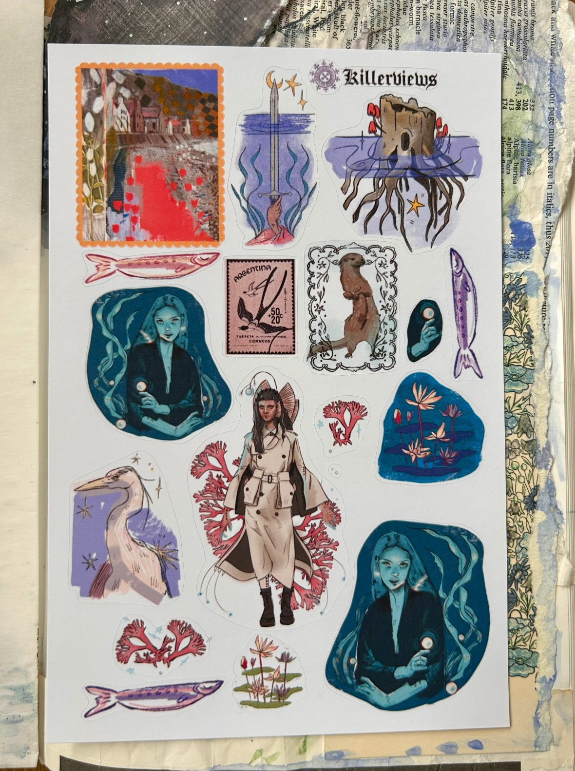 River Oracle Sticker Sheet – Deep Water Magic