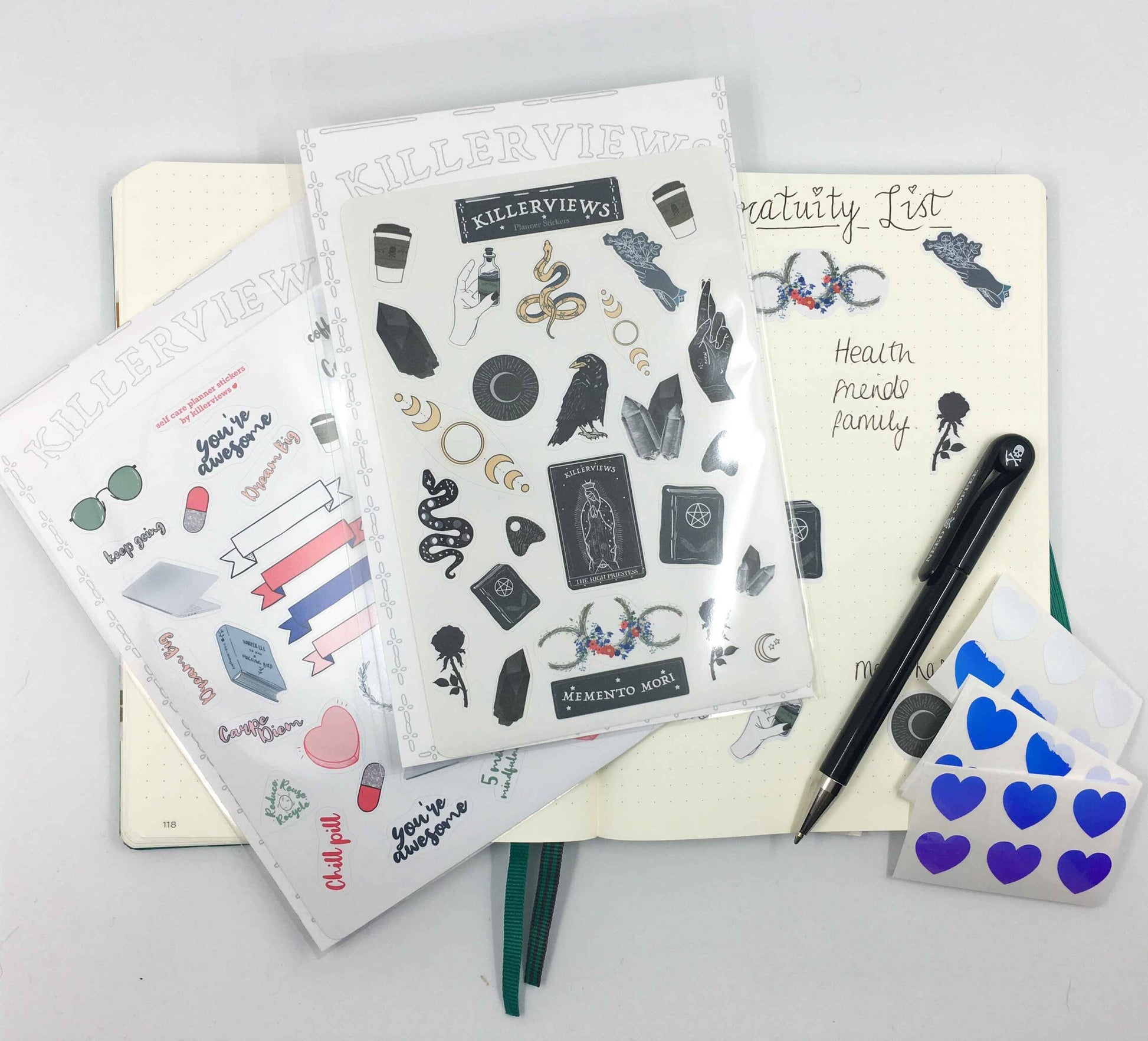 Celestial Witch Planner sticker sheet for bullet journal kit and planner- witchcraft Wiccan celestial