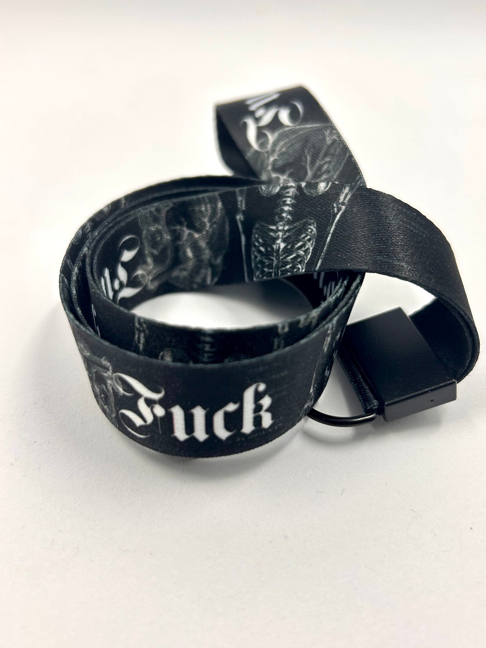 F*CK anatomy Lanyard key chain badge holder swear expletive witchy spooky Id badge