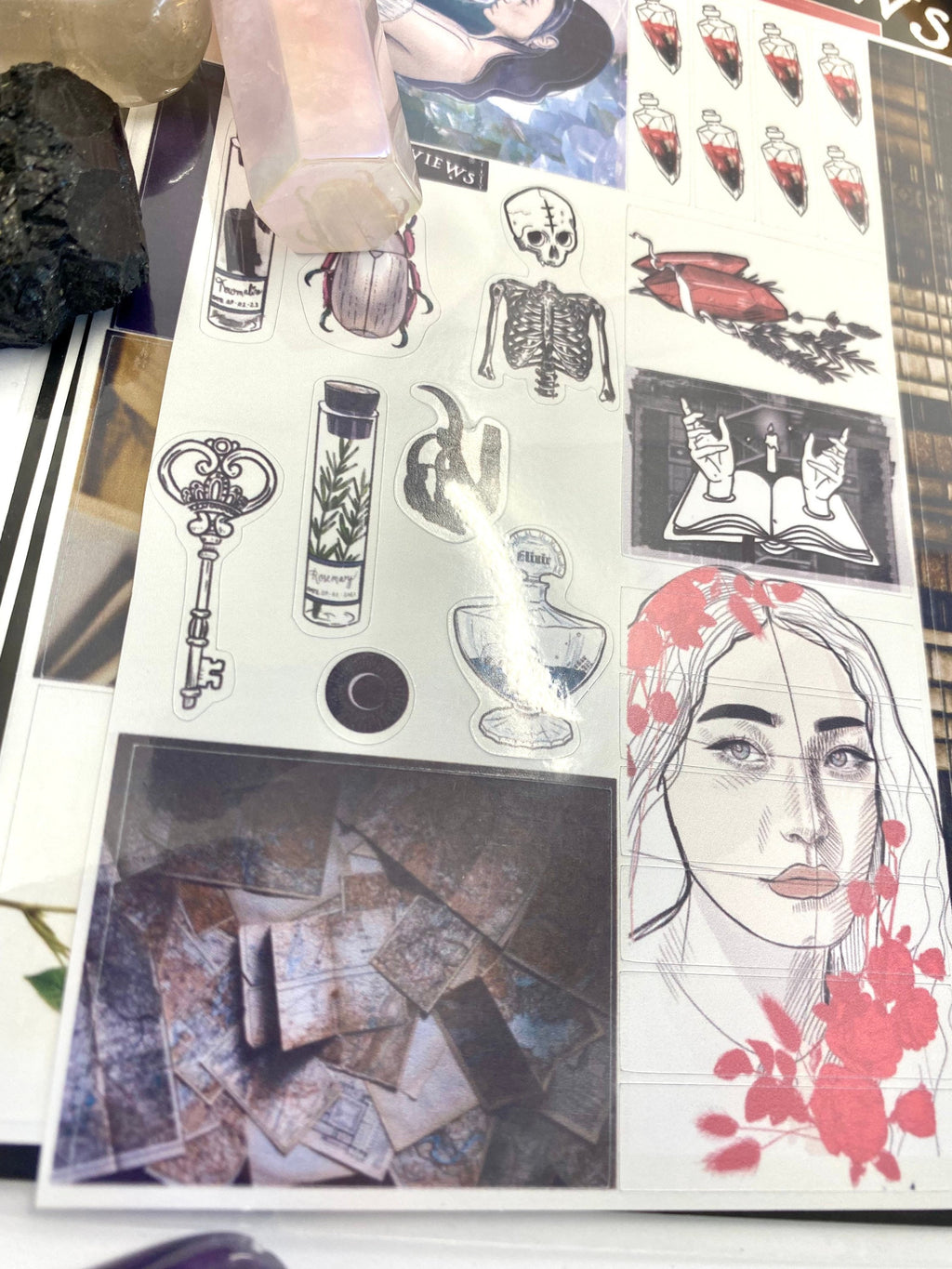 Victoriana witch Planner sticker sheet for bullet journal kit and planner- witchcraft Wiccan celestial sabbat Halloween