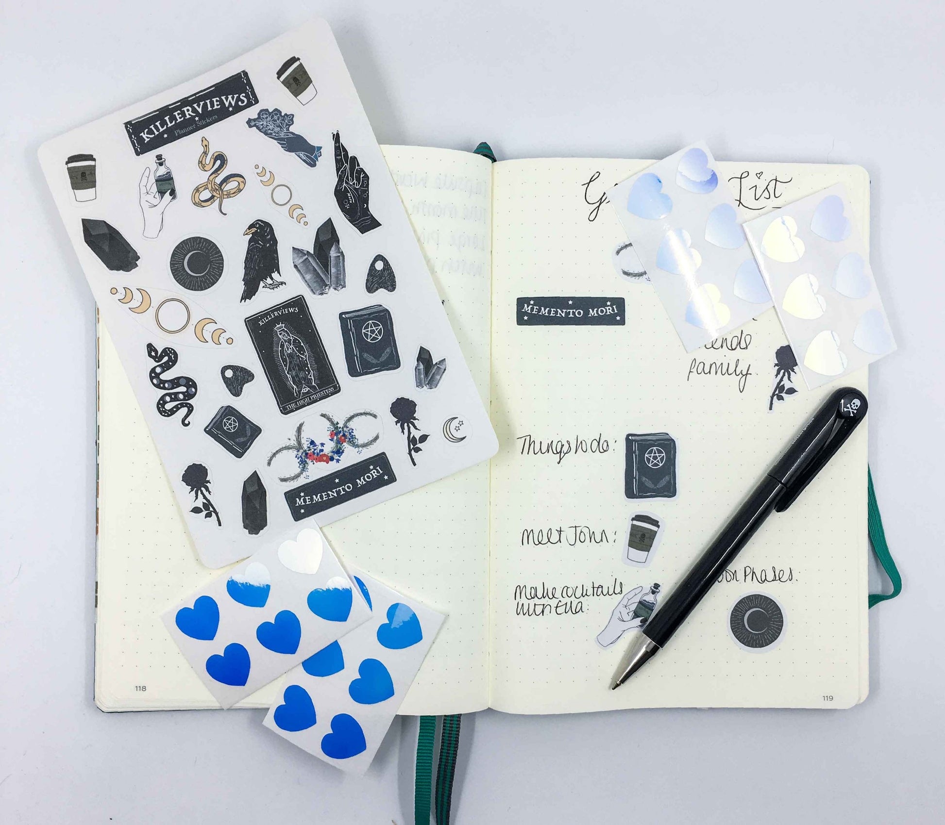 Celestial Witch Planner sticker sheet for bullet journal kit and planner- witchcraft Wiccan celestial