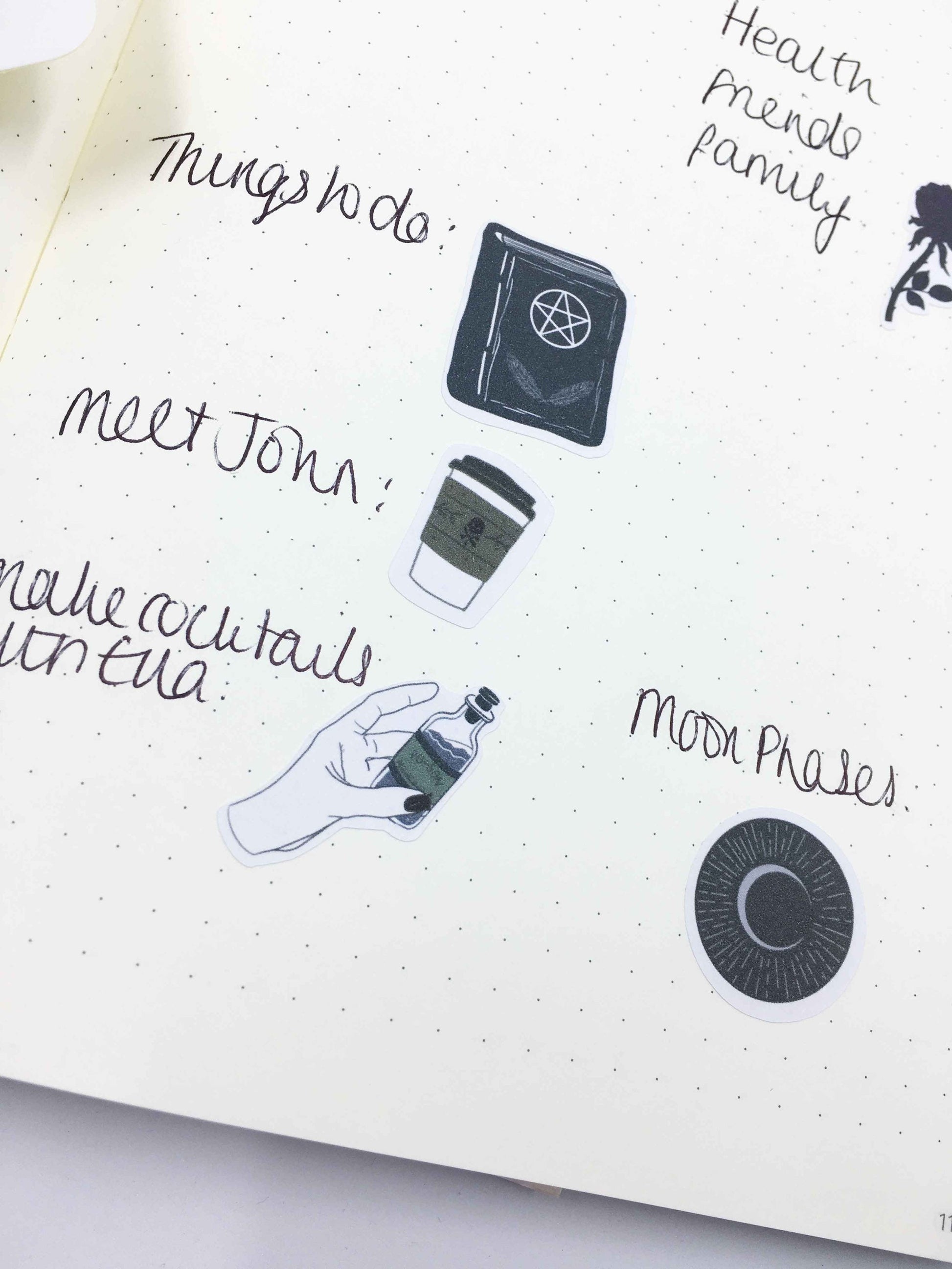 Celestial Witch Planner sticker sheet for bullet journal kit and planner- witchcraft Wiccan celestial
