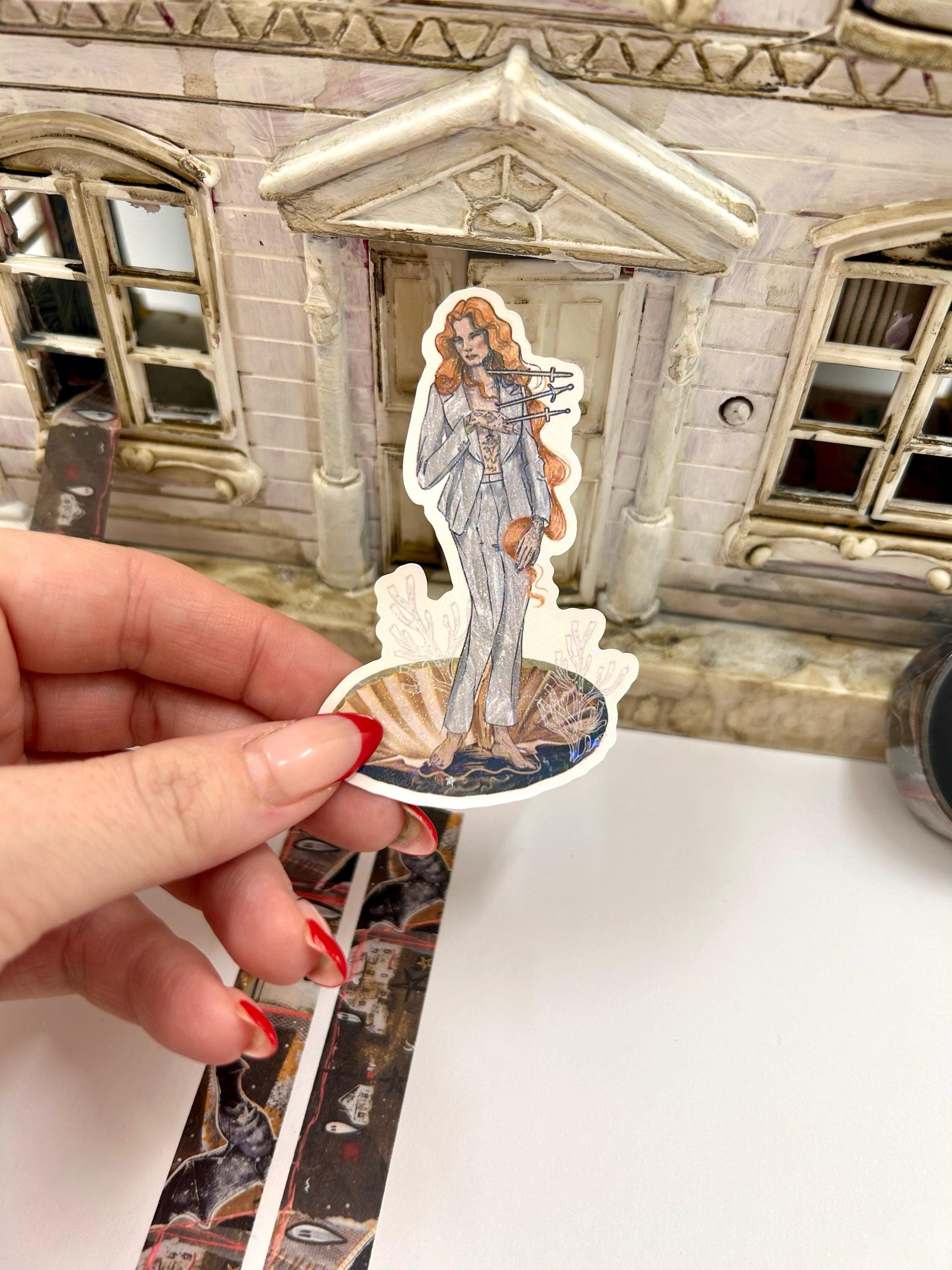 Venus vinyl sticker pack of 1. With sparkle star vinyl finish