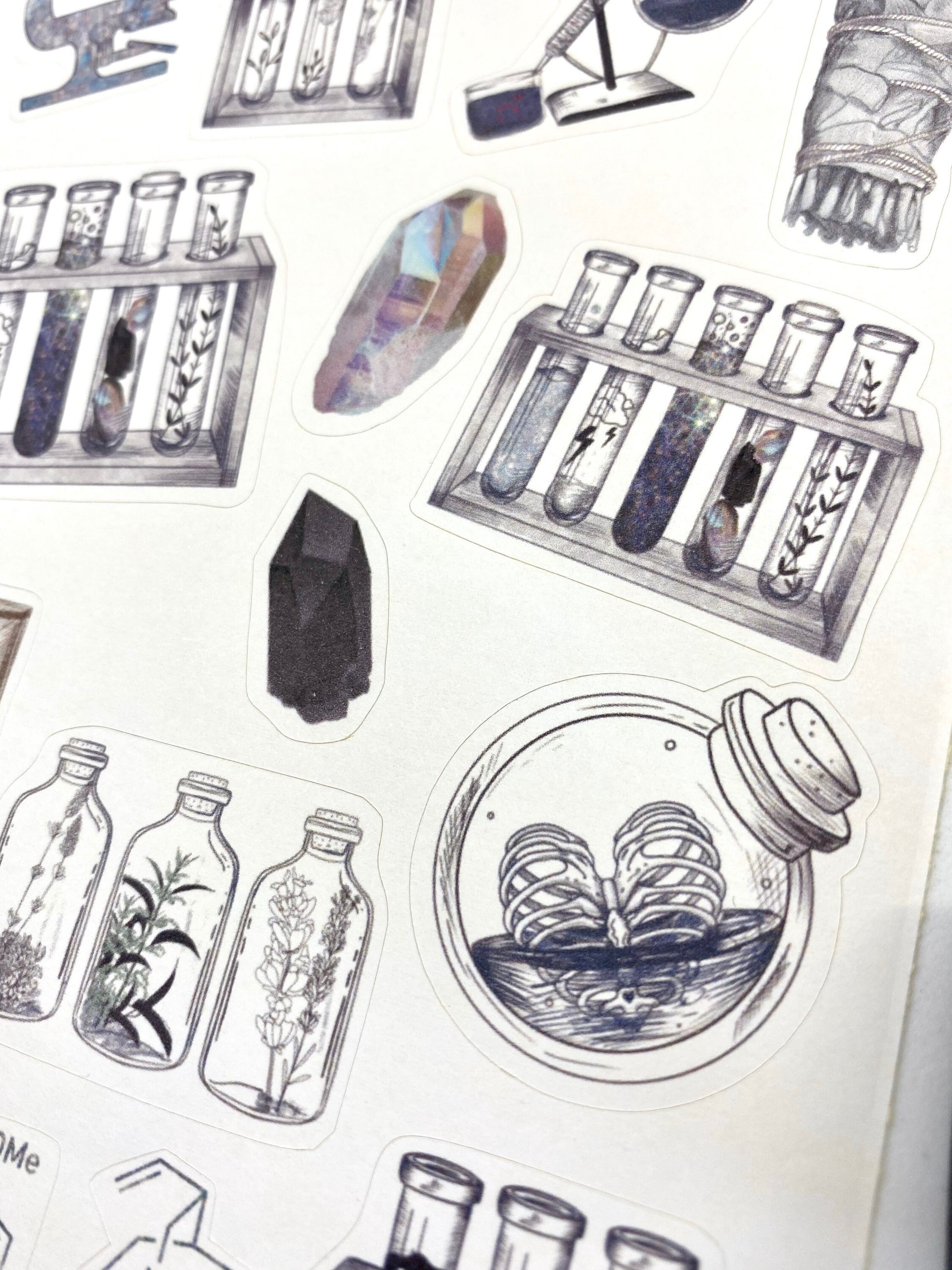 Natural witch science sticker sheet for bullet journal kit and planner- witchcraft Wiccan celestial