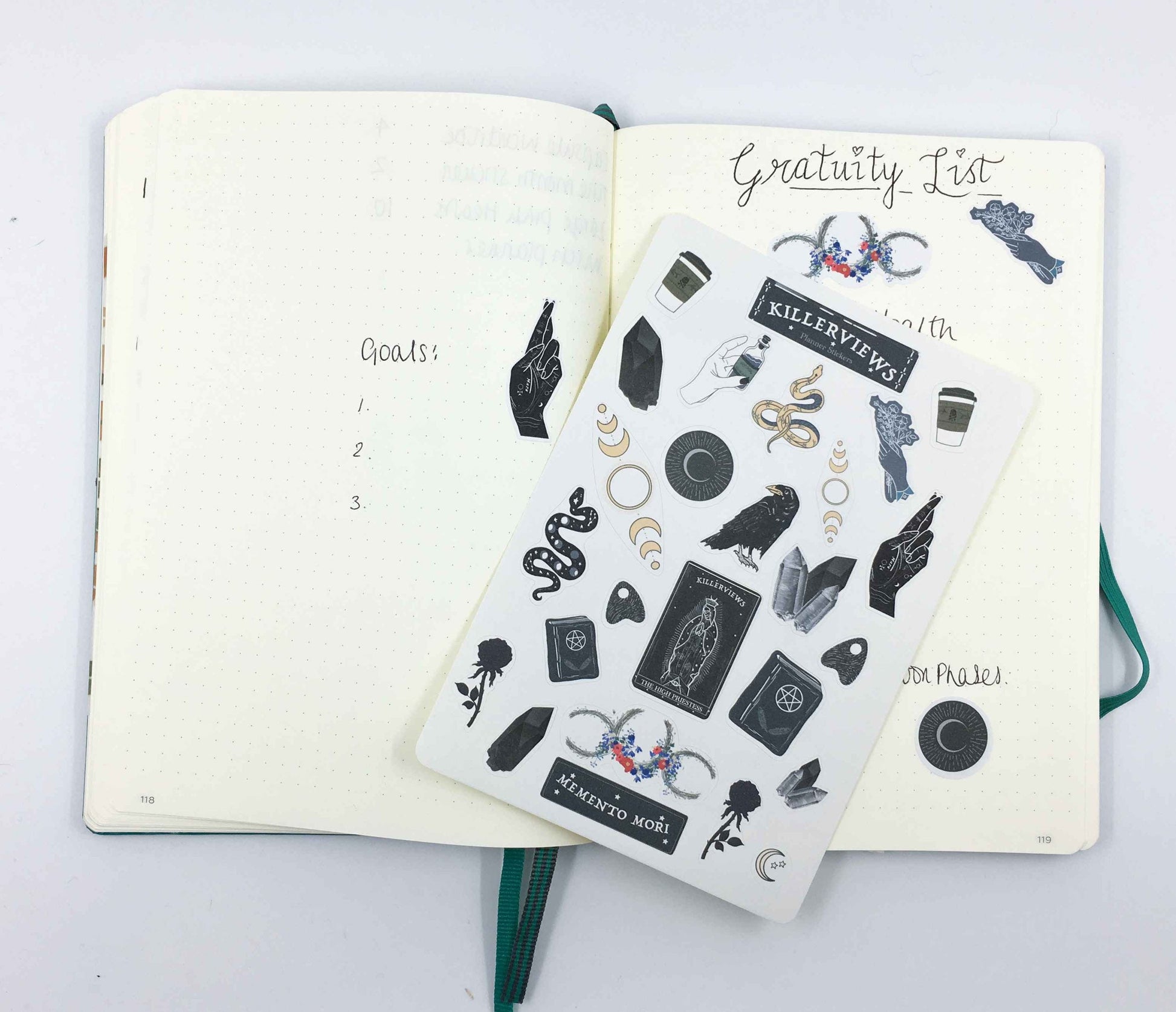 Celestial Witch Planner sticker sheet for bullet journal kit and planner- witchcraft Wiccan celestial