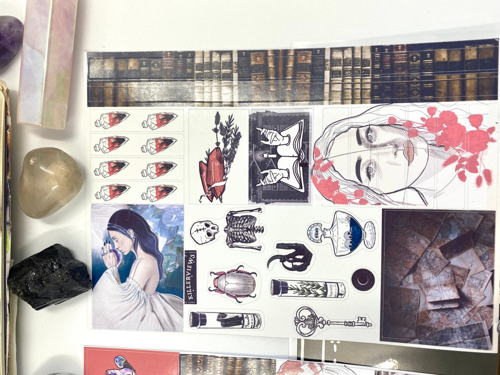 Victoriana witch Planner sticker sheet for bullet journal kit and planner- witchcraft Wiccan celestial sabbat Halloween