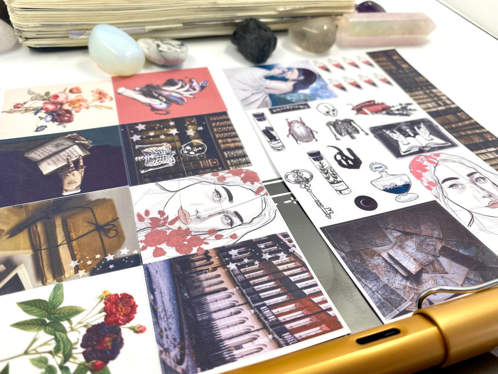 Victoriana witch Planner sticker sheet for bullet journal kit and planner- witchcraft Wiccan celestial sabbat Halloween