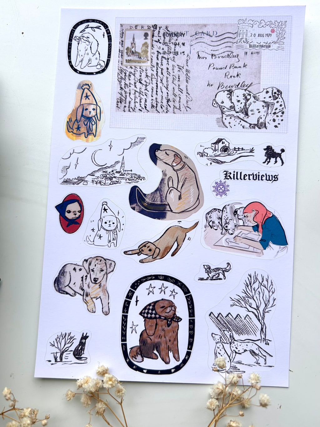 Doggo pup dog Sticker sheet