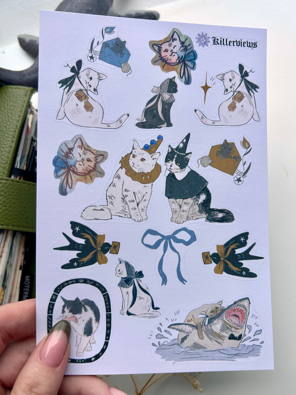 Kitty cat sticker sheet