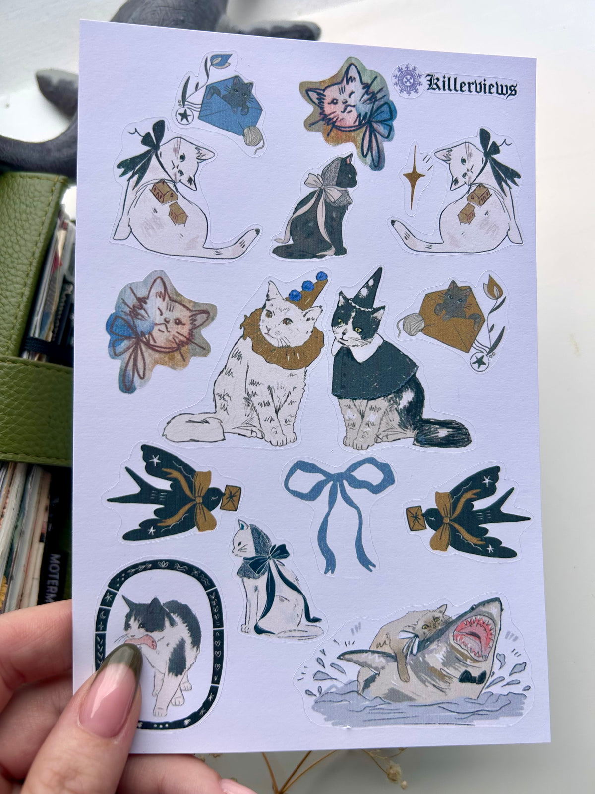 Kitty cat sticker sheet