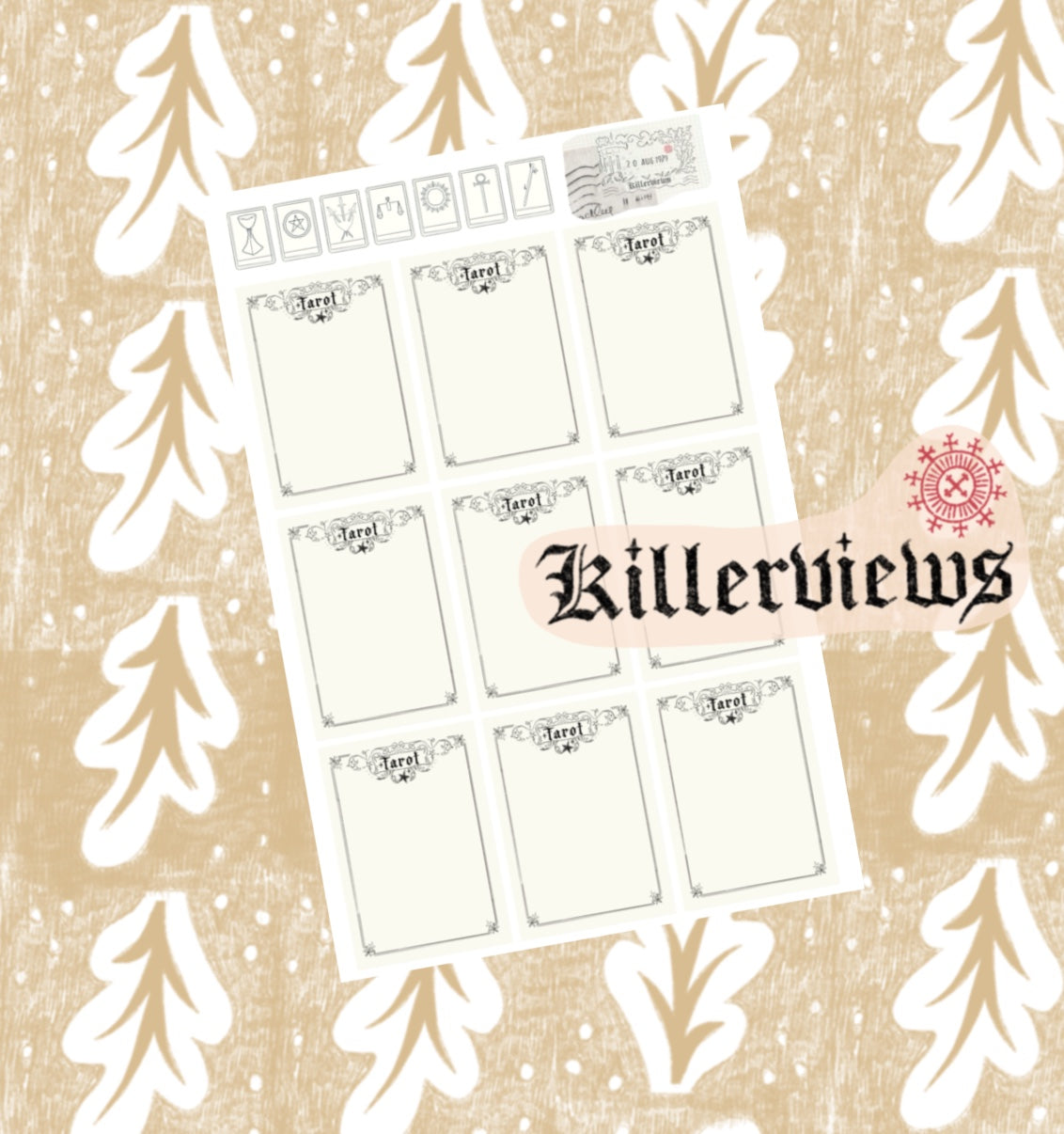 Tarot placeholders sticker sheet