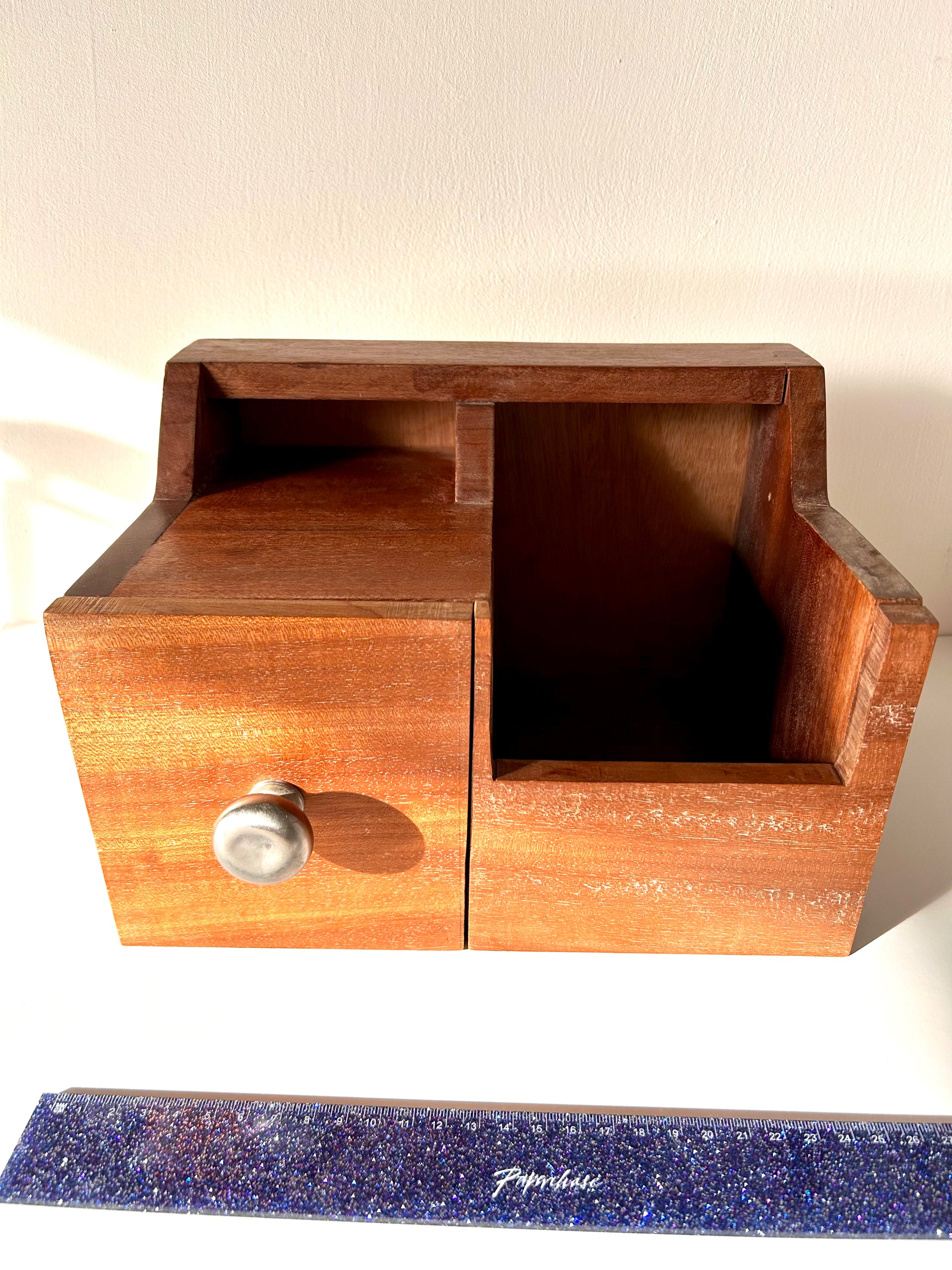Vintage Wooden Desk Organiser