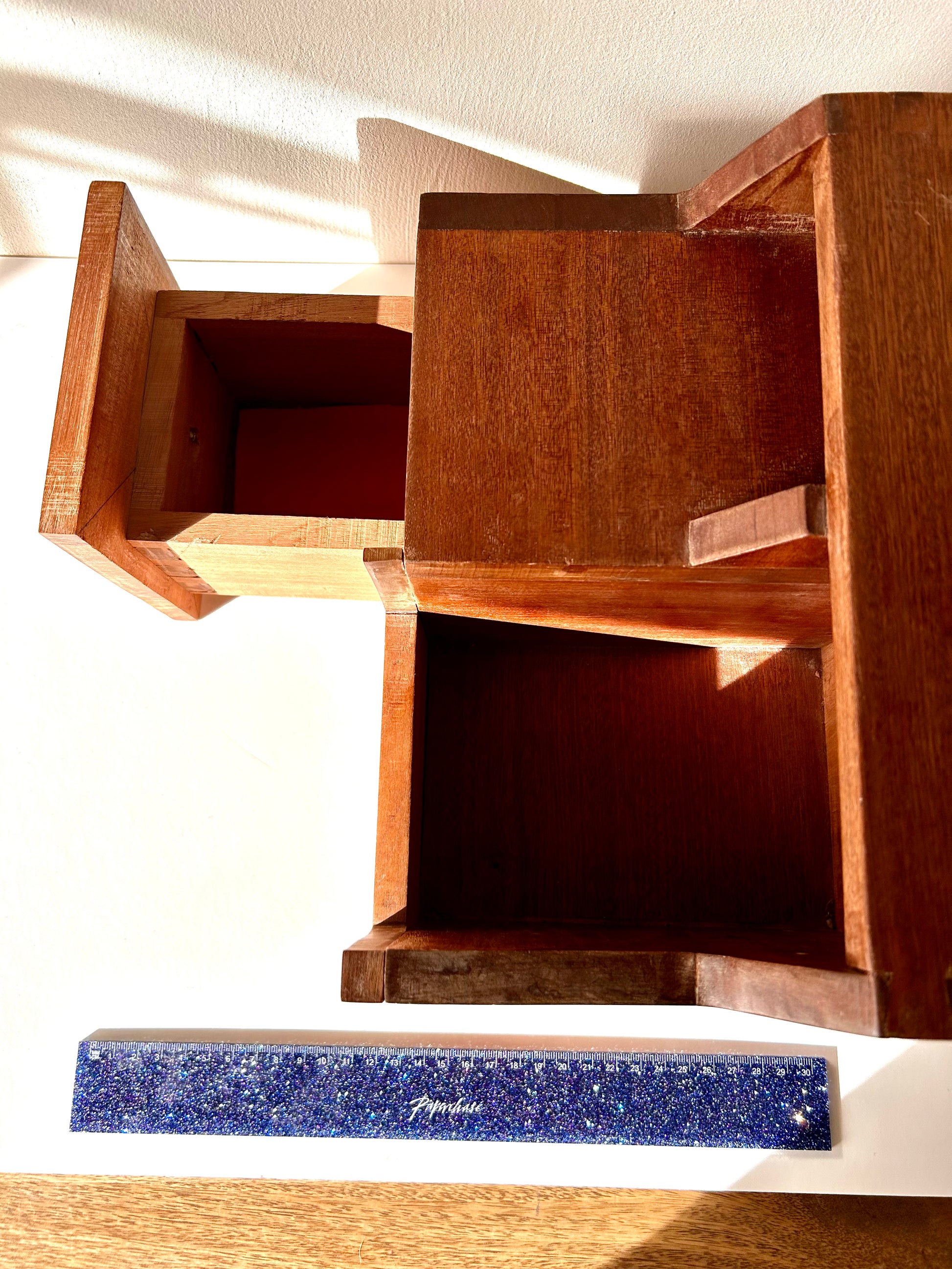 Vintage Wooden Desk Organiser