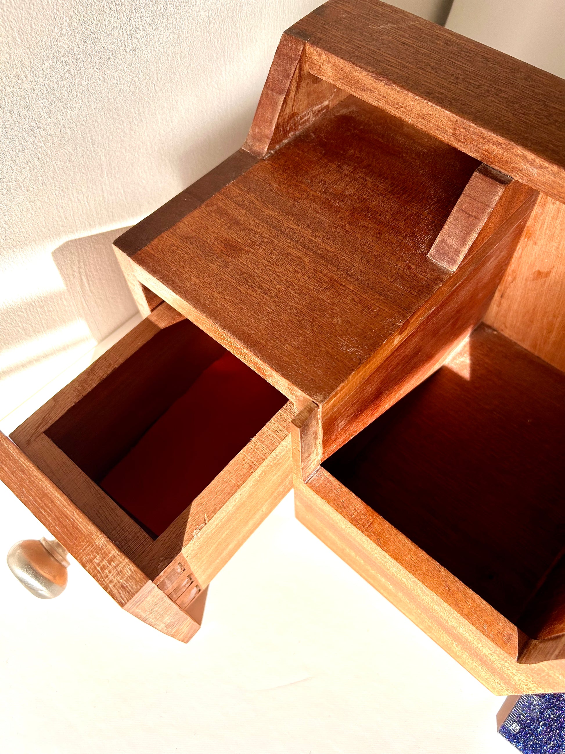 Vintage Wooden Desk Organiser