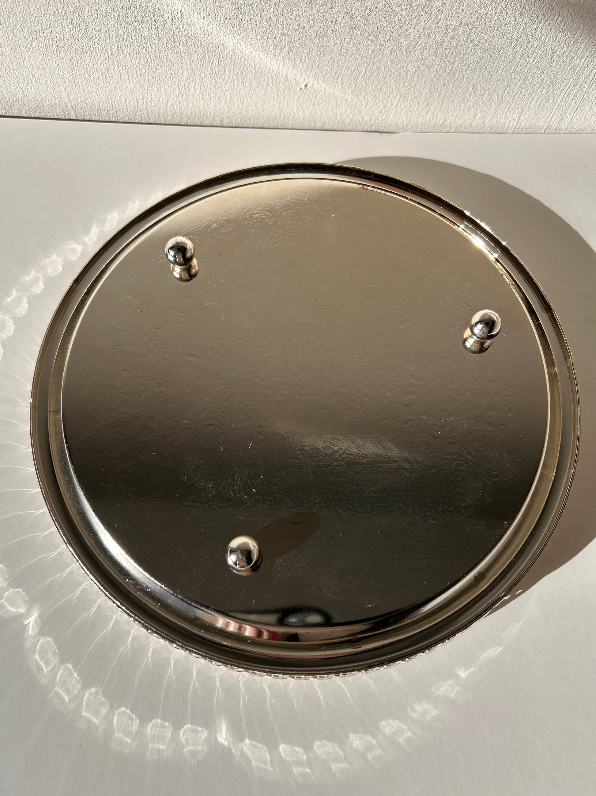 Vintage Silver-Plated Ornate Tray