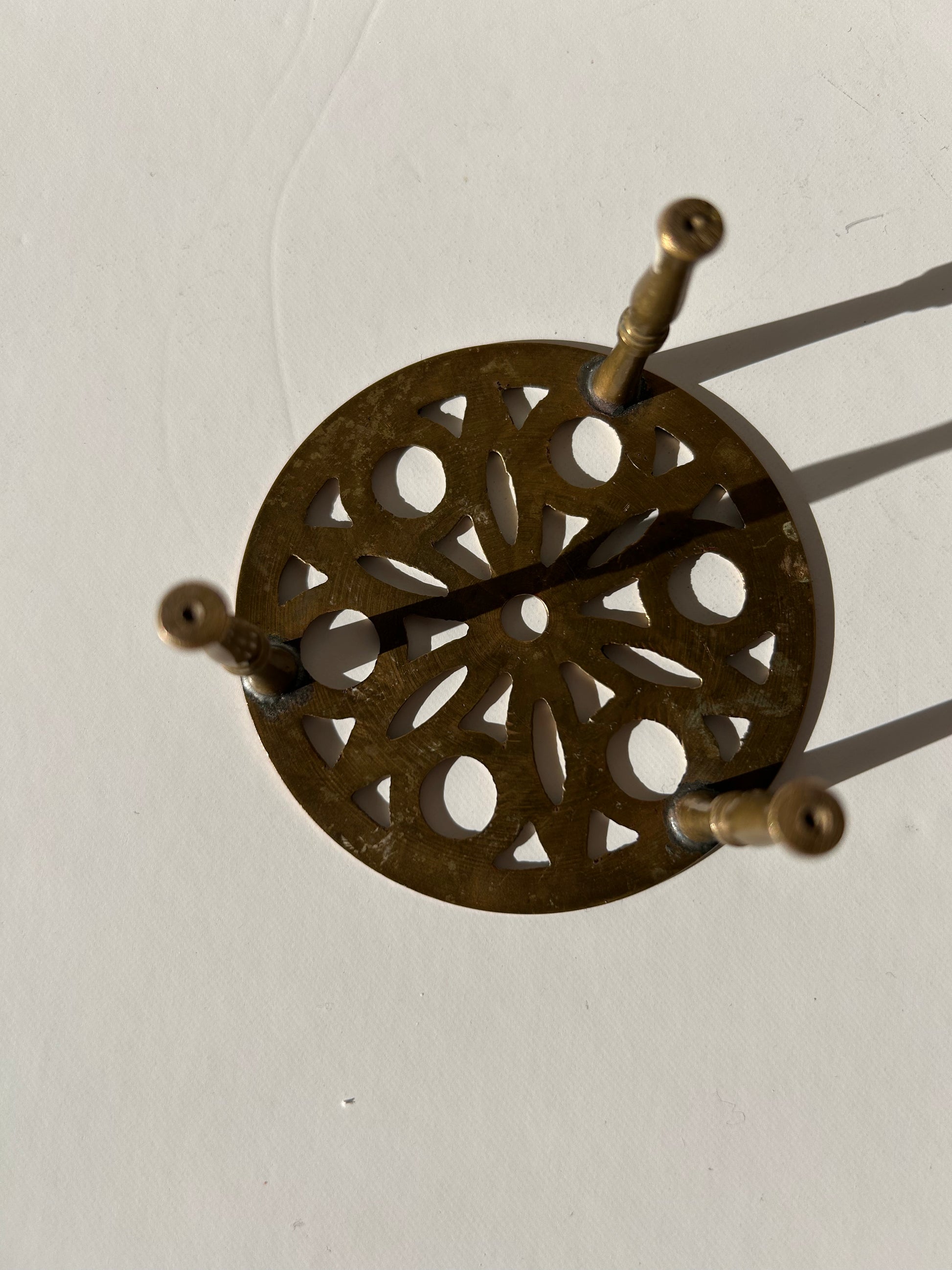 Vintage Mini Brass Pedestal Stand