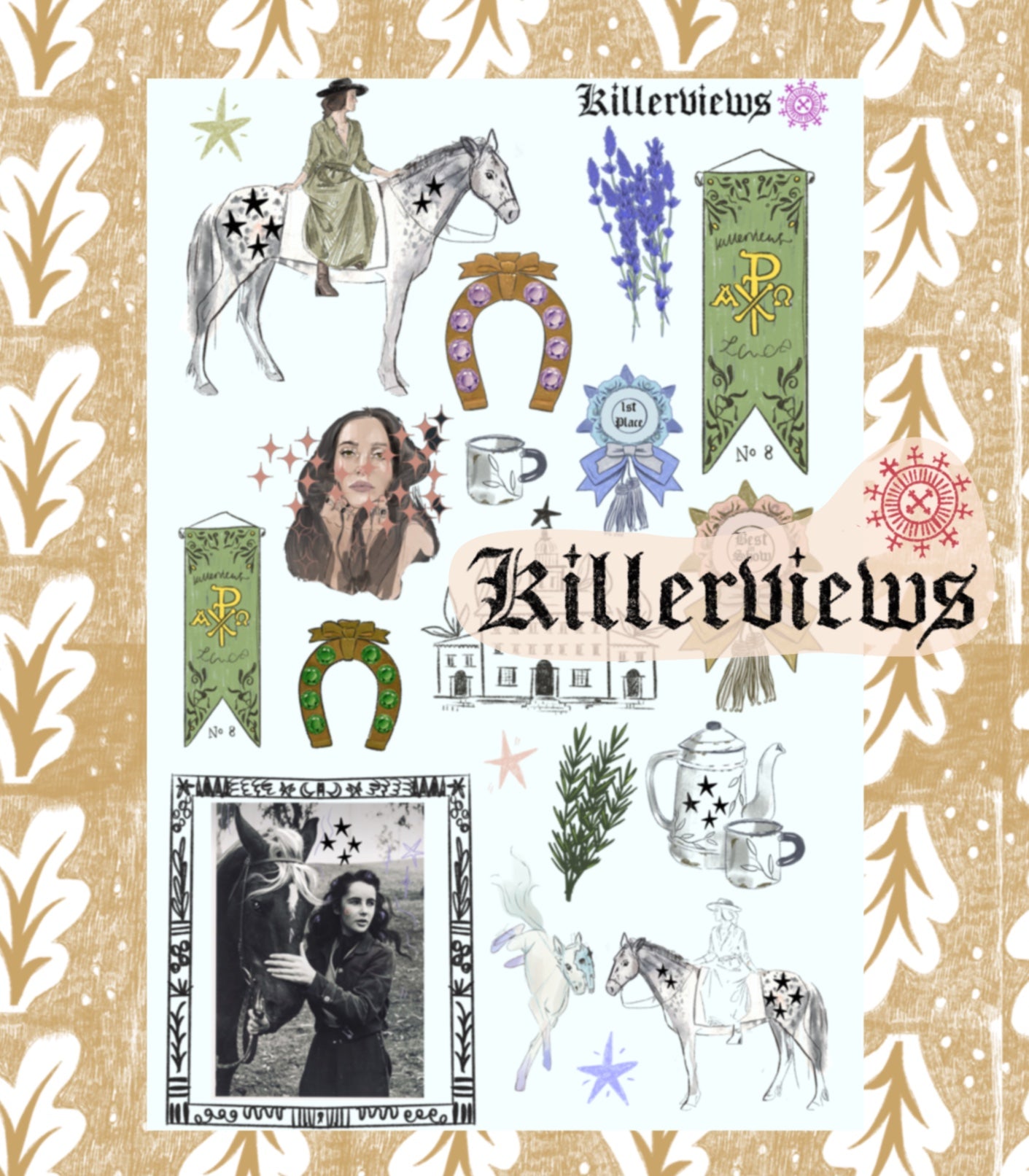 Horse Witch sticker sheet - Western Folk Magic Vibes