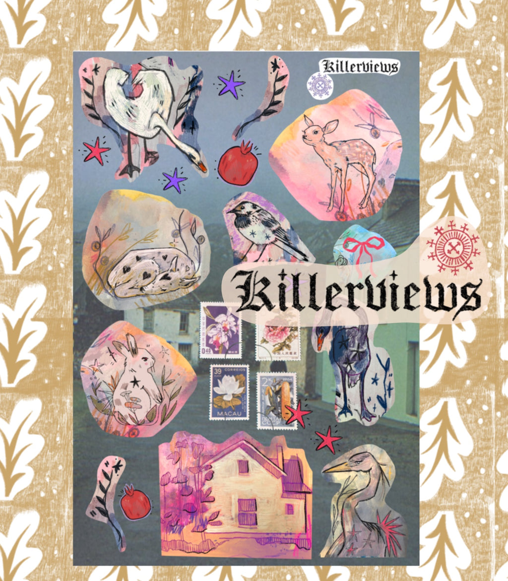 Woodland Familiar Sticker Sheet – Soft Folk Magic & Forest Beasts