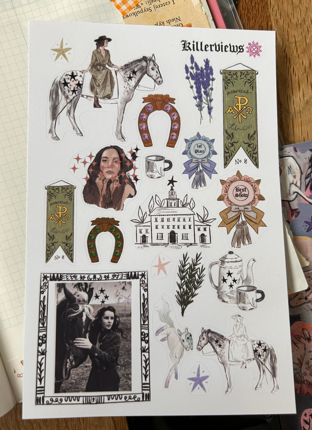 Horse Witch sticker sheet - Western Folk Magic Vibes