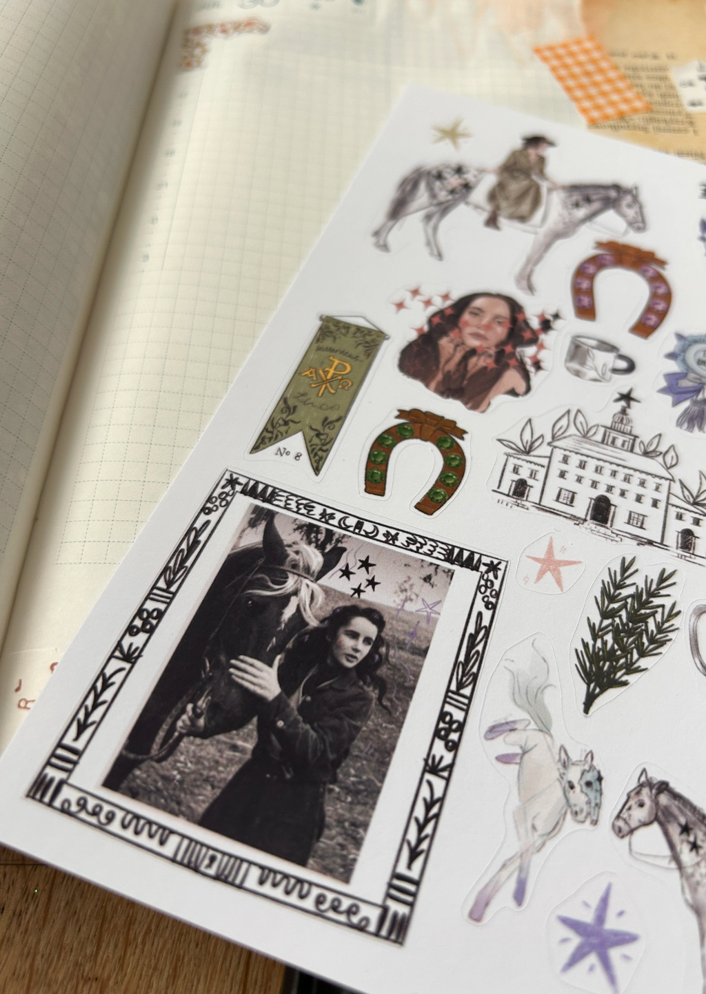 Horse Witch sticker sheet - Western Folk Magic Vibes