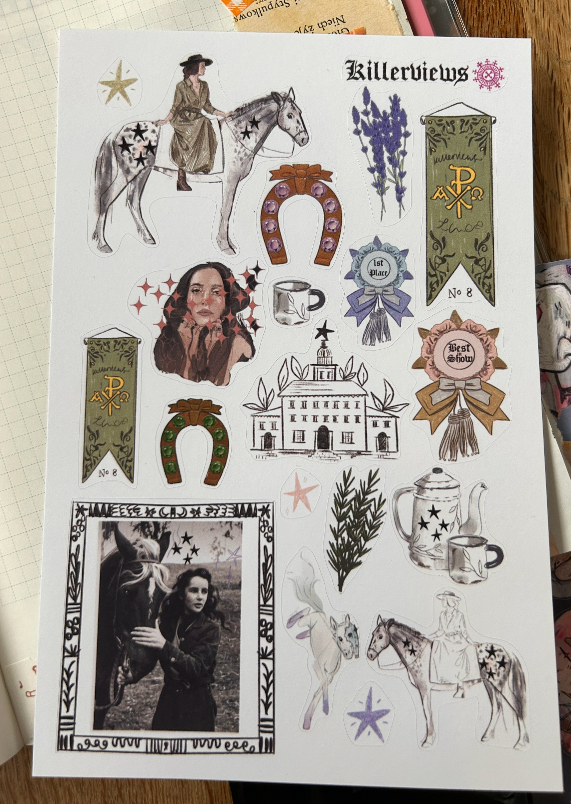 Horse Witch sticker sheet - Western Folk Magic Vibes