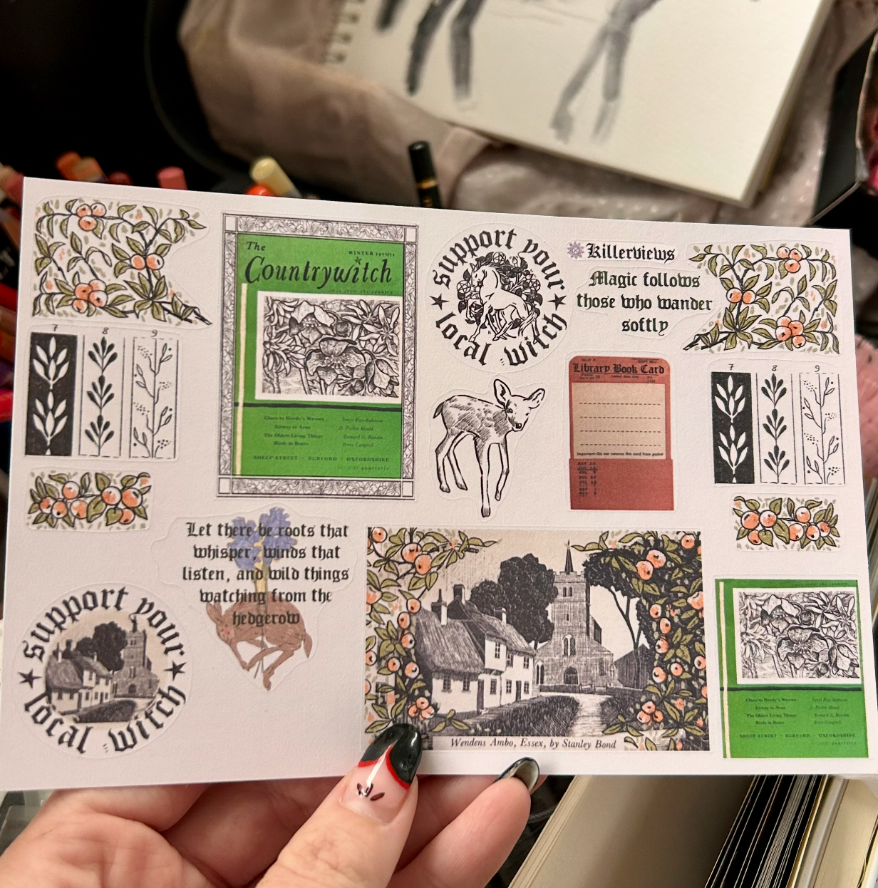 Countrywitch Sticker Sheet – Soft Power, Hedgerow Lore & Quiet Magic
