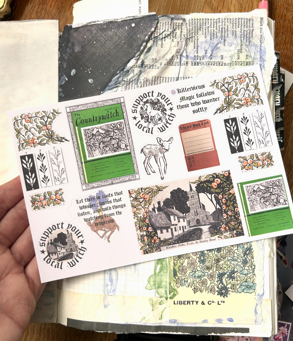 Countrywitch Sticker Sheet – Soft Power, Hedgerow Lore & Quiet Magic