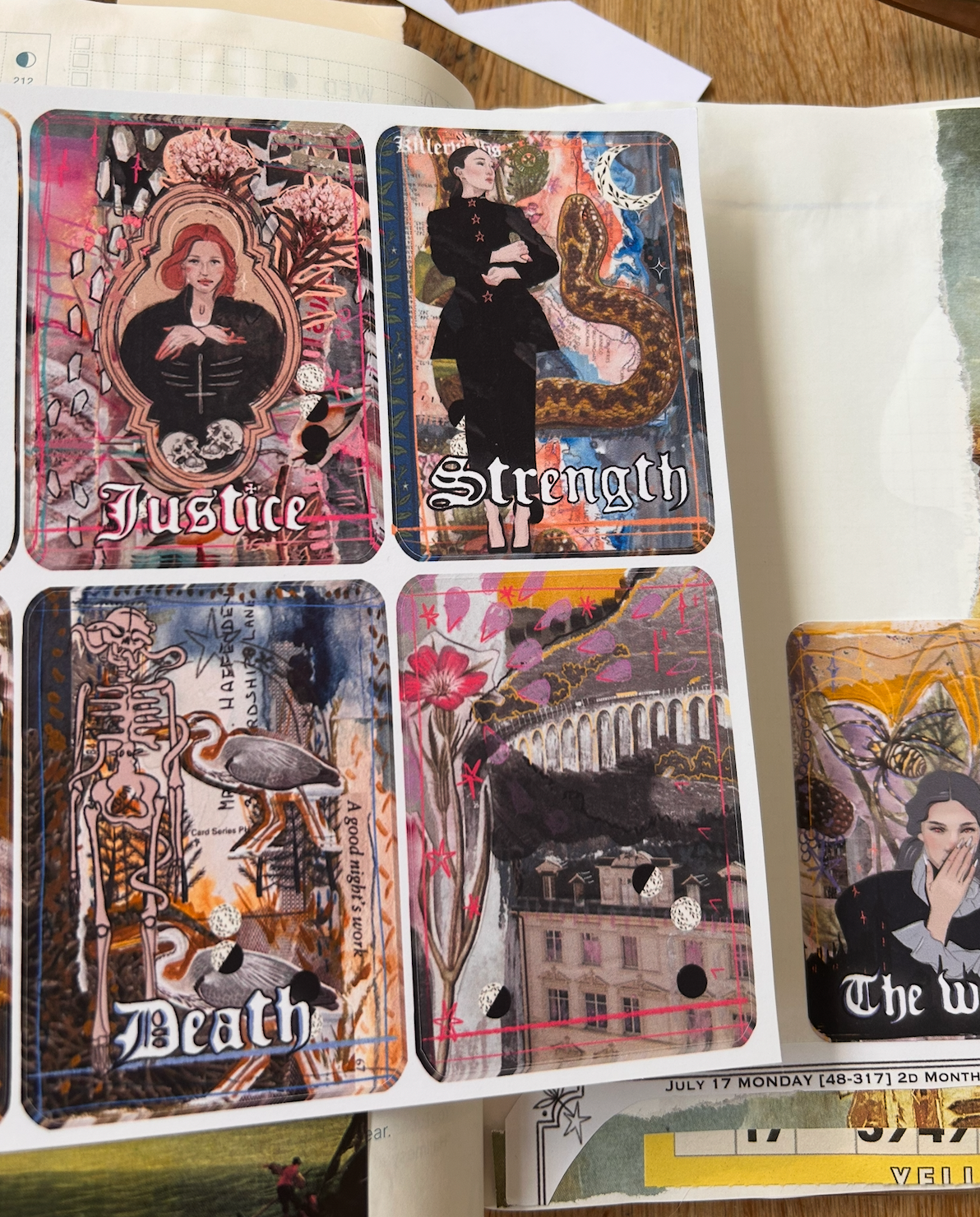 Feminine Tarot Sticker Set – Arcane Archetypes & Divine Collage