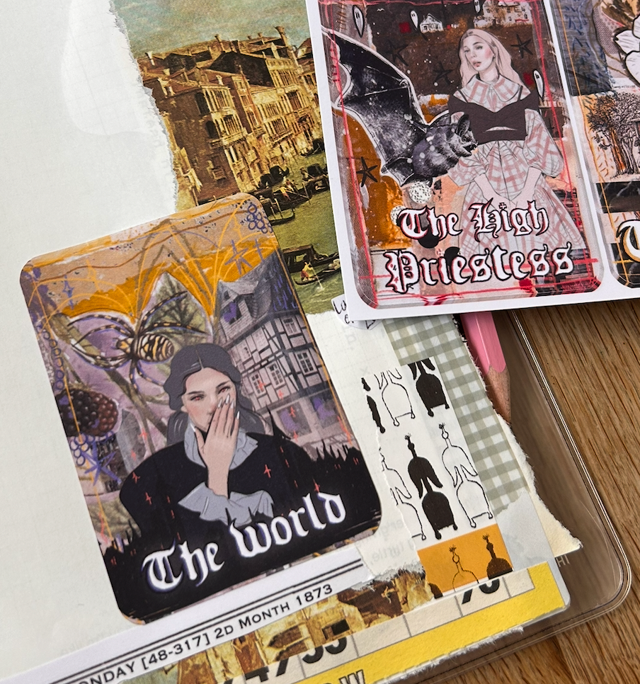 Feminine Tarot Sticker Set – Arcane Archetypes & Divine Collage