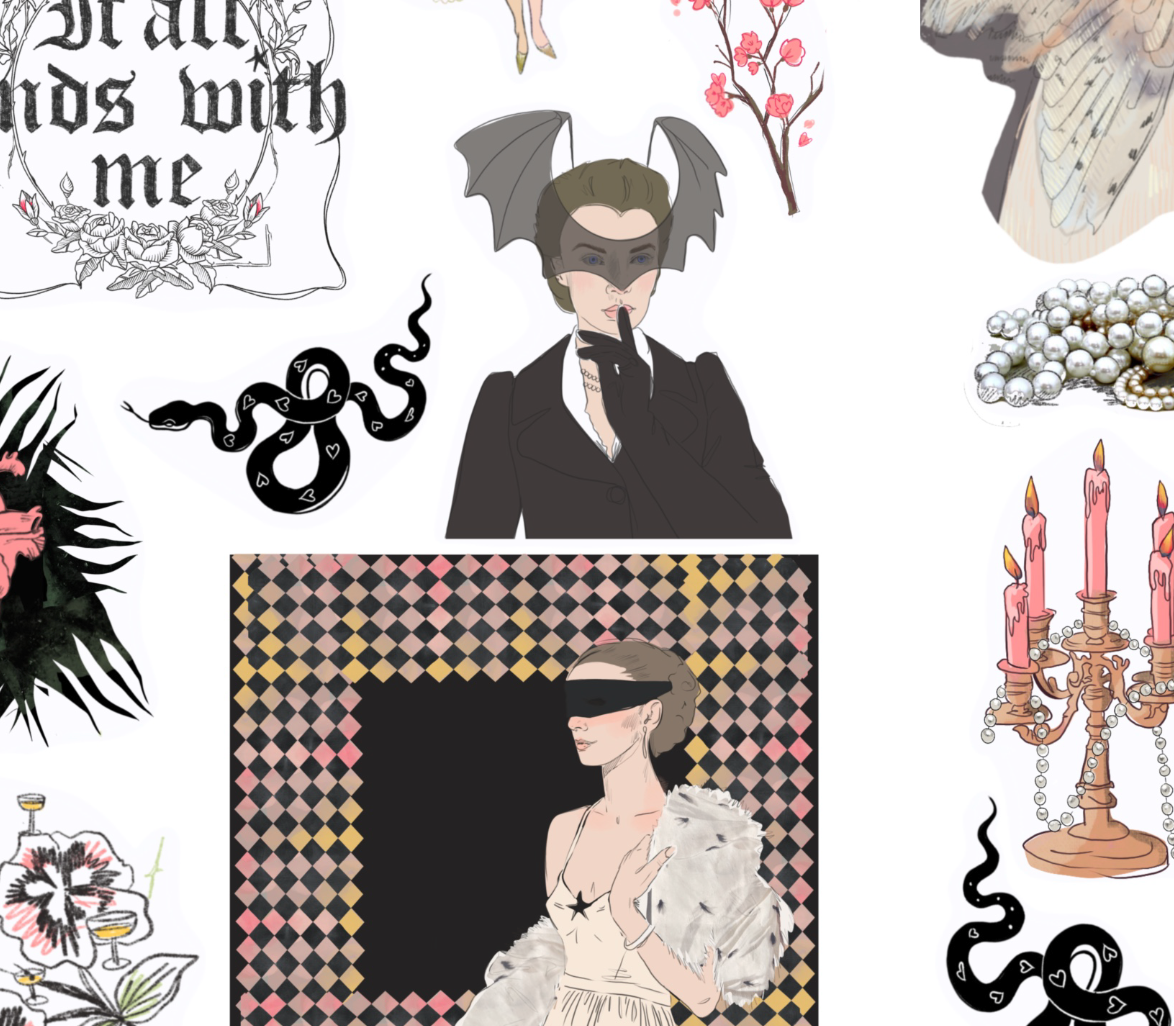 Downloadable Masquerade ball planner sheet inspired sticker sheet for journal kit and planner- NOT PHYSICAL PRODUCT