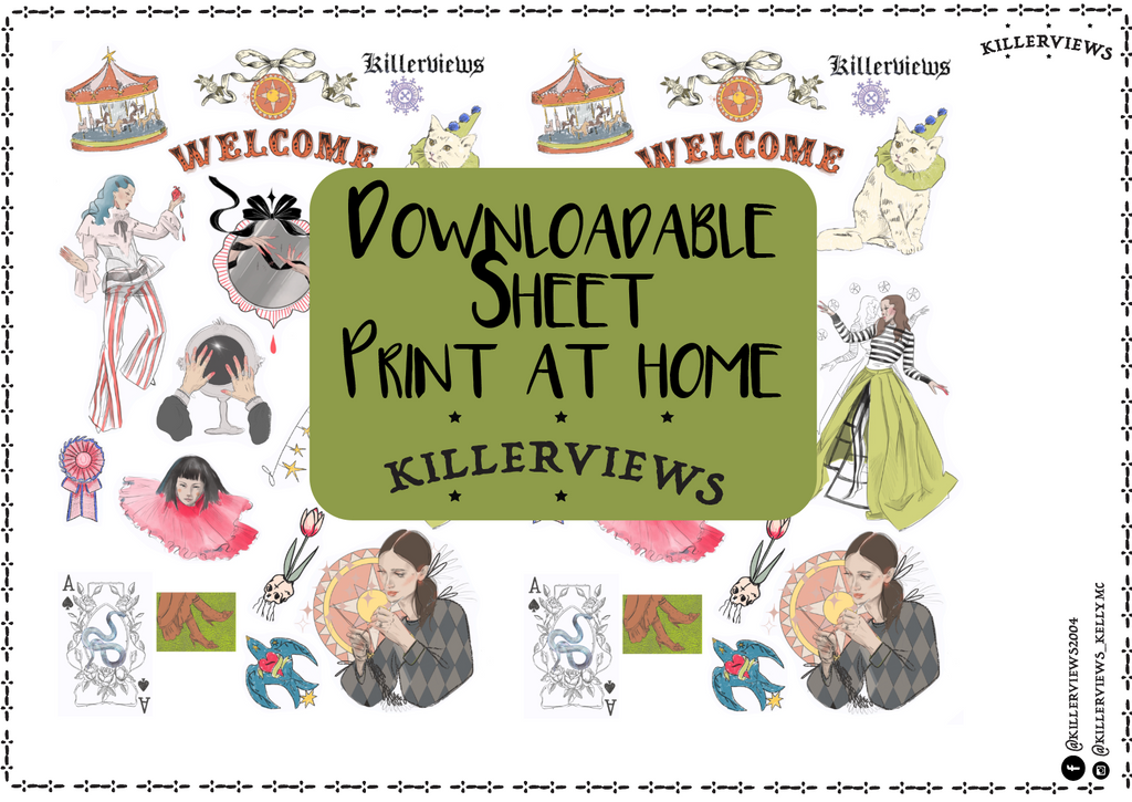 Downloadable Welcome to the Circus planner sheet inspired sticker sheet for journal kit and planner- NOT PHYSICAL PRODUCT (Copy)