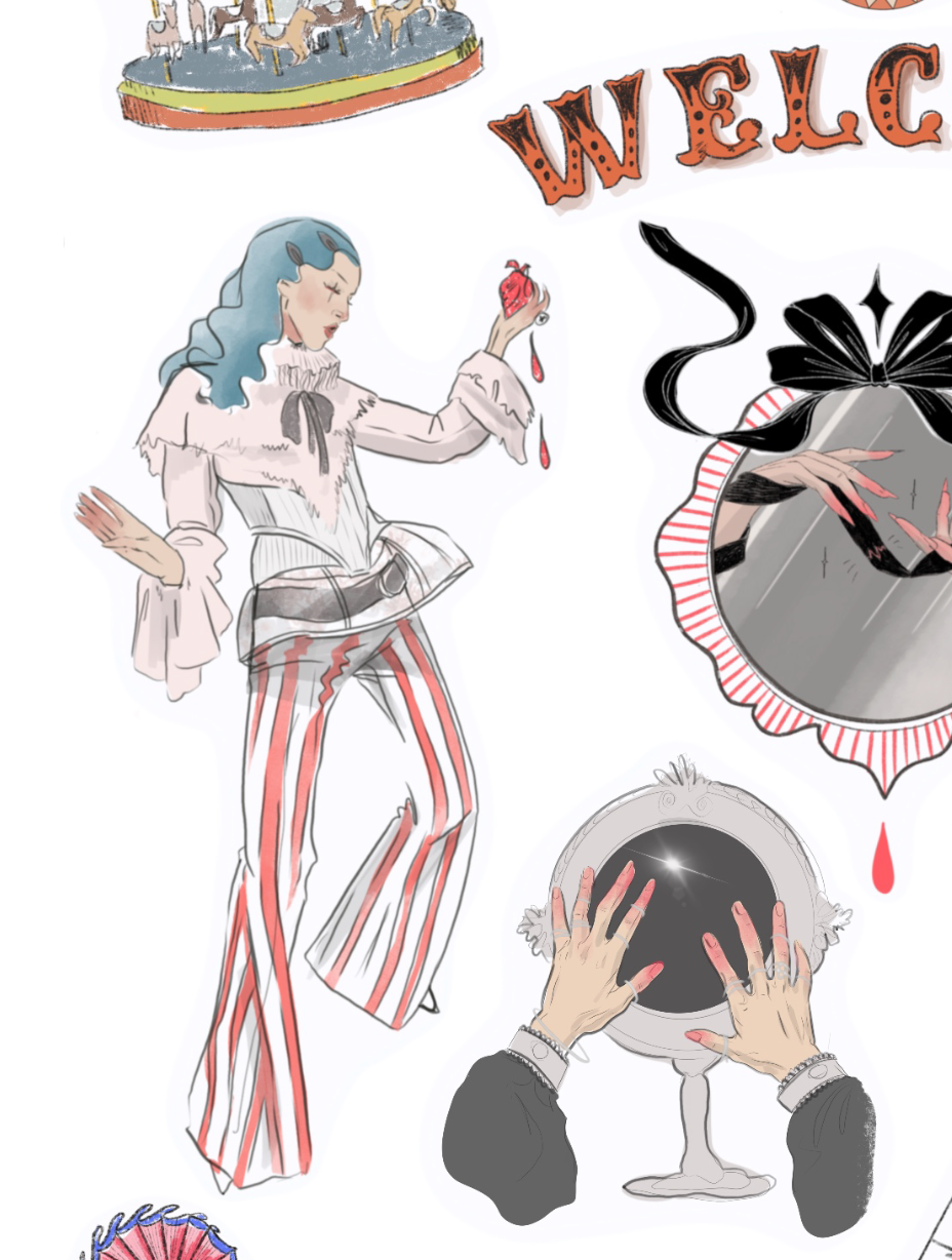 Downloadable Welcome to the Circus planner sheet inspired sticker sheet for journal kit and planner- NOT PHYSICAL PRODUCT (Copy)