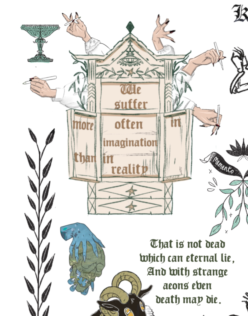 Downloadable HP Lovecraft planner sheet inspired sticker sheet for journal kit and planner- NOT PHYSICAL PRODUCT (Copy) (Copy)