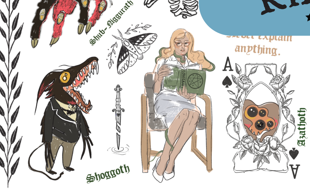 Downloadable HP Lovecraft planner sheet inspired sticker sheet for journal kit and planner- NOT PHYSICAL PRODUCT (Copy) (Copy)