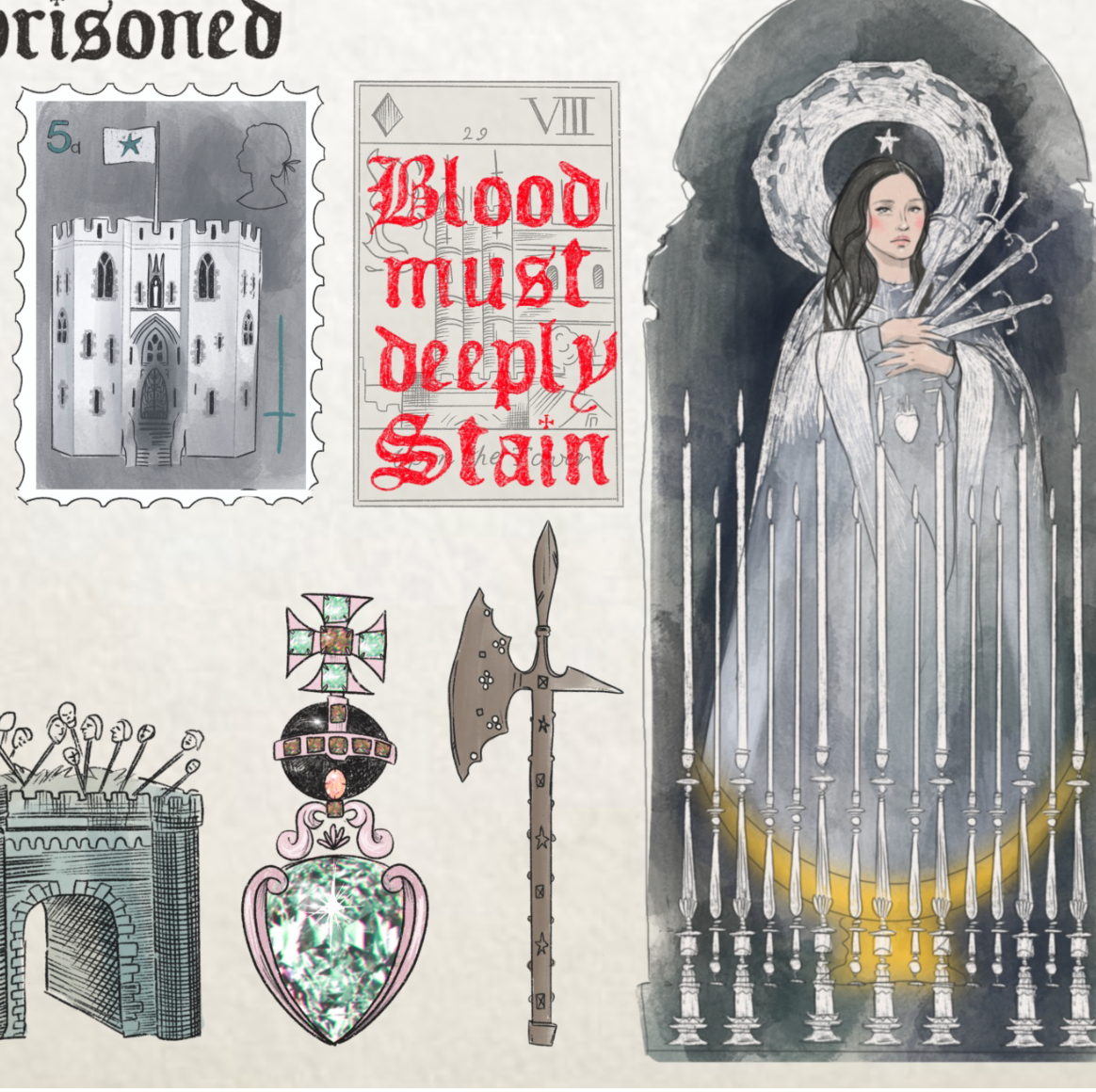 Downloadable Tower of London planner sheet inspired sticker sheet for journal kit and planner- NOT PHYSICAL PRODUCT (Copy)