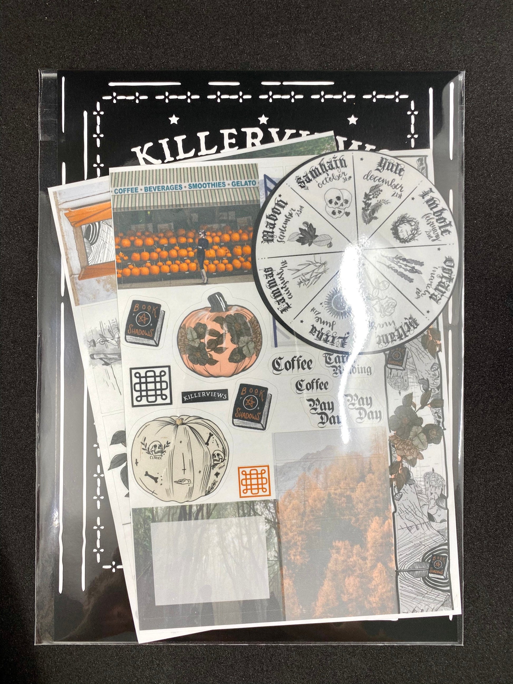 Samhain Planner sticker sheet for bullet journal kit and planner- witchcraft Wiccan celestial sabbat Halloween