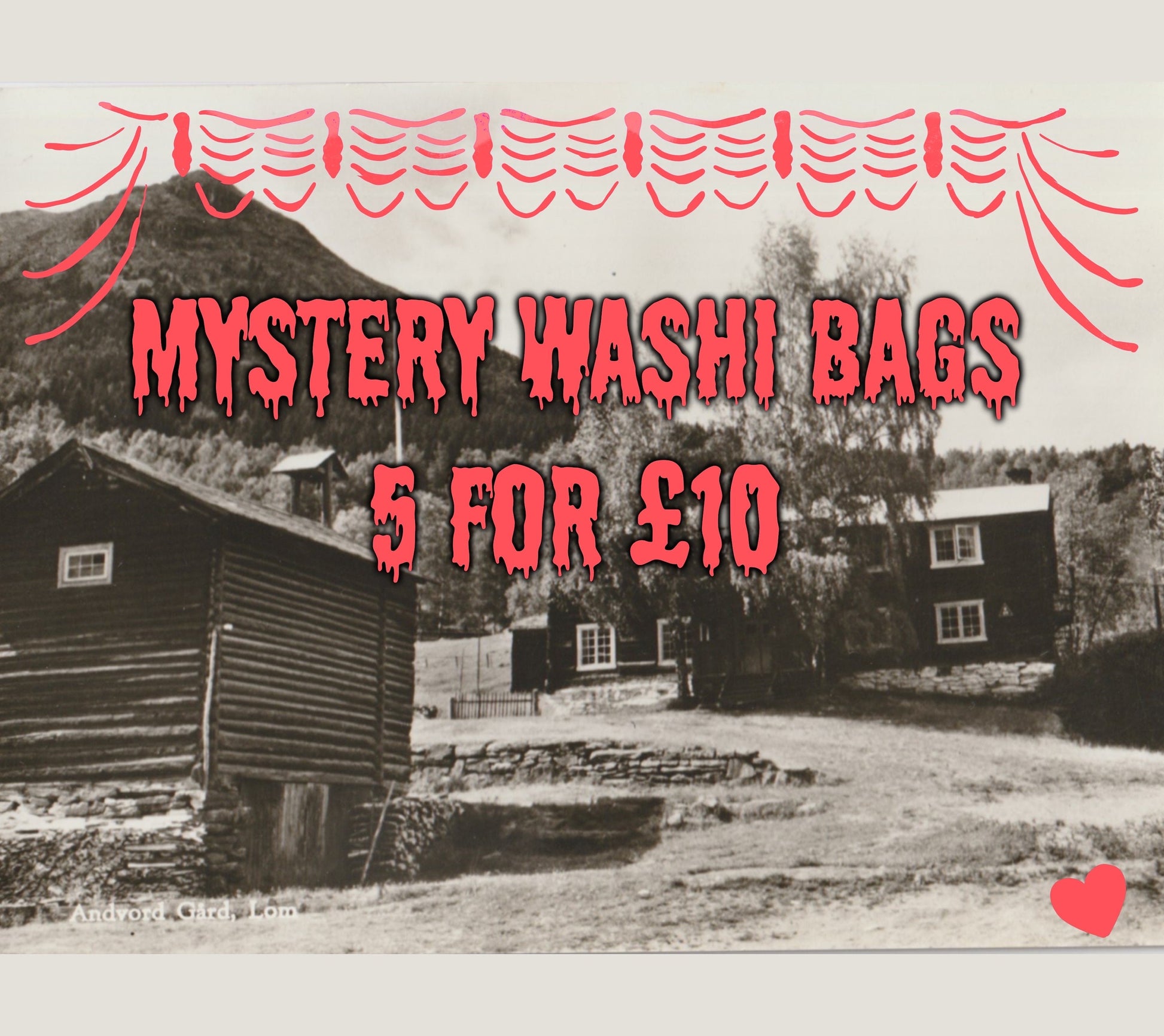 Mystery Washi tape bag 5 tapes - witchcraft gift pack