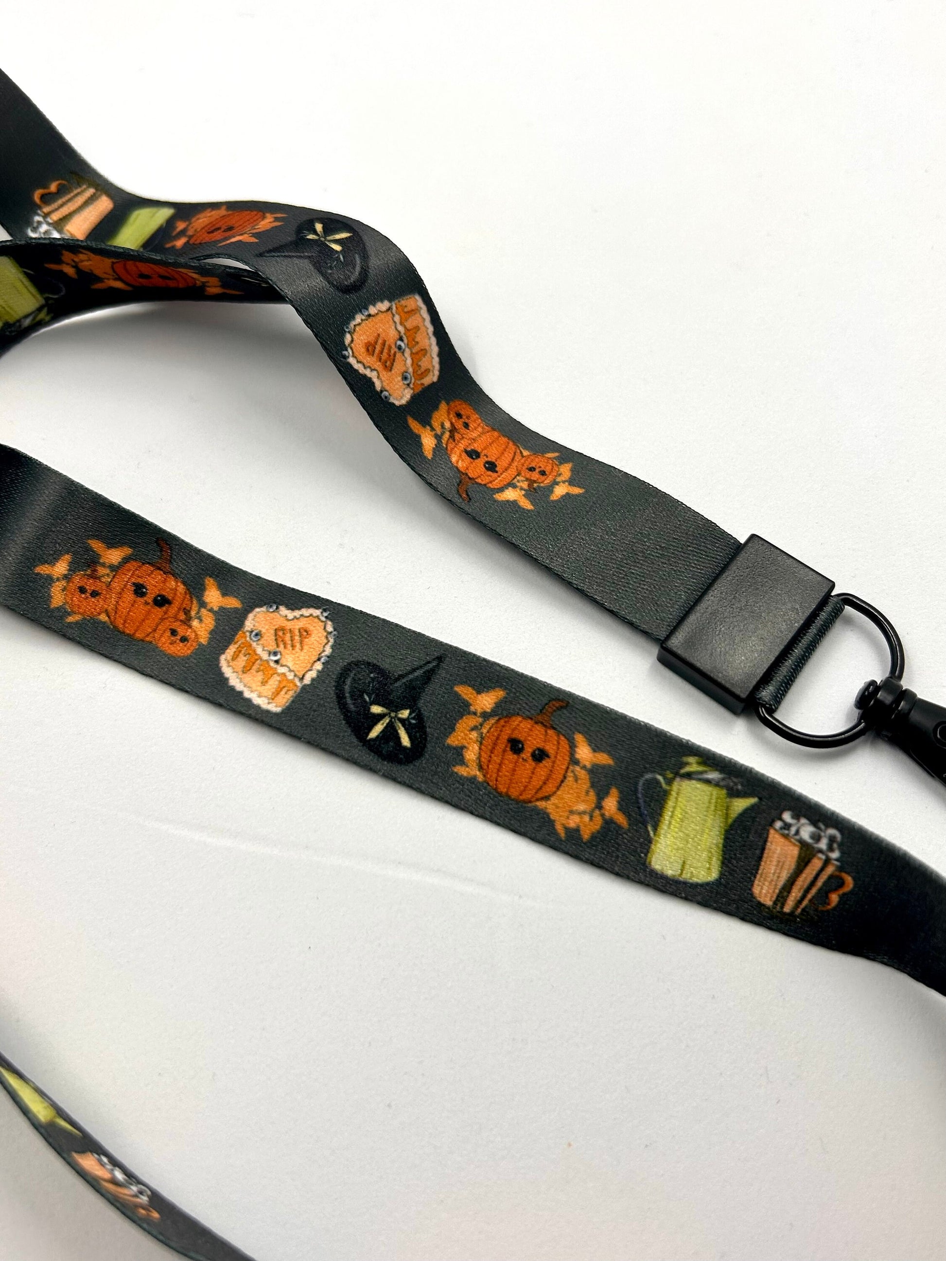 Pumpkin latte Lanyard key chain badge holder