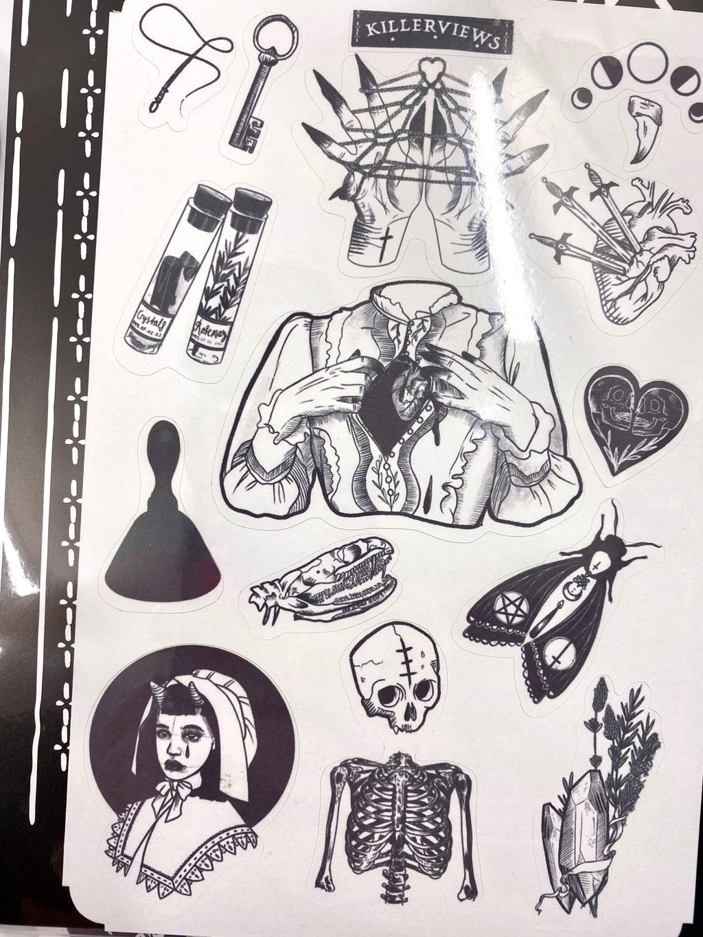 Witches Past sticker sheet for bullet journal kit and planner- witchcraft Wicca folklore