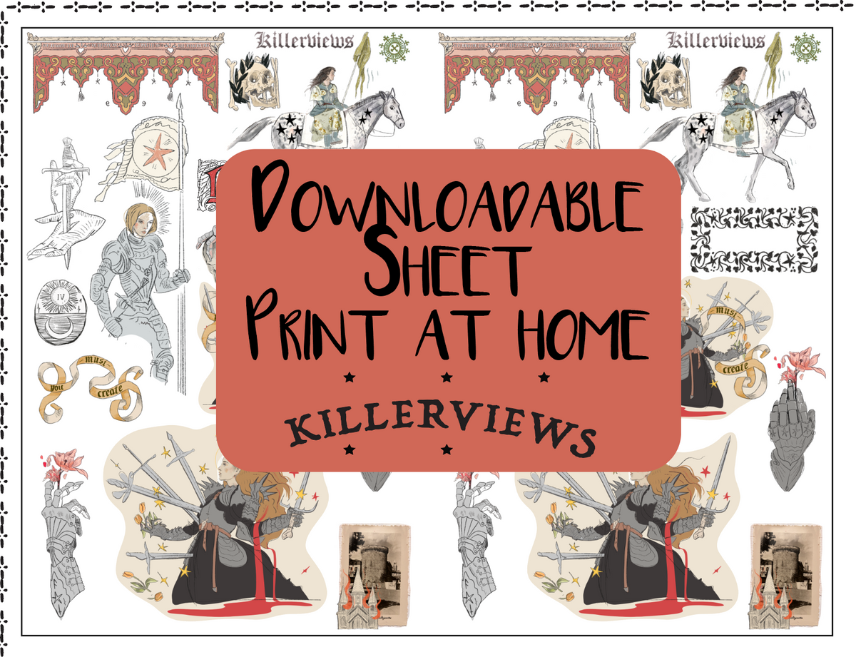 Battle Warrior Downloadable sticker sheet