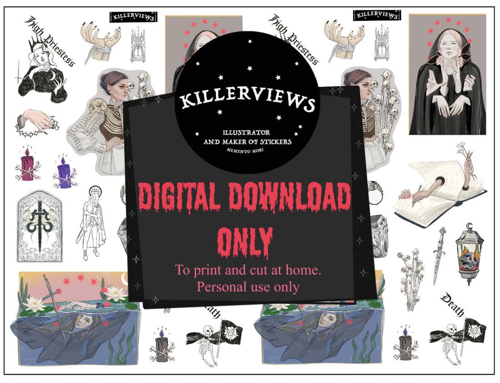 Downloadable knights adventure sheet inspired sticker sheet for bullet journal kit and planner- NOT PHYSICAL PRODUCT