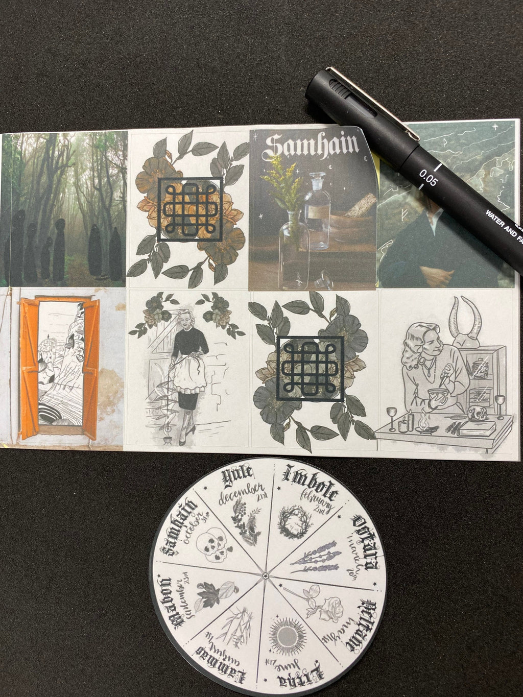 Samhain Planner sticker sheet for bullet journal kit and planner- witchcraft Wiccan celestial sabbat Halloween