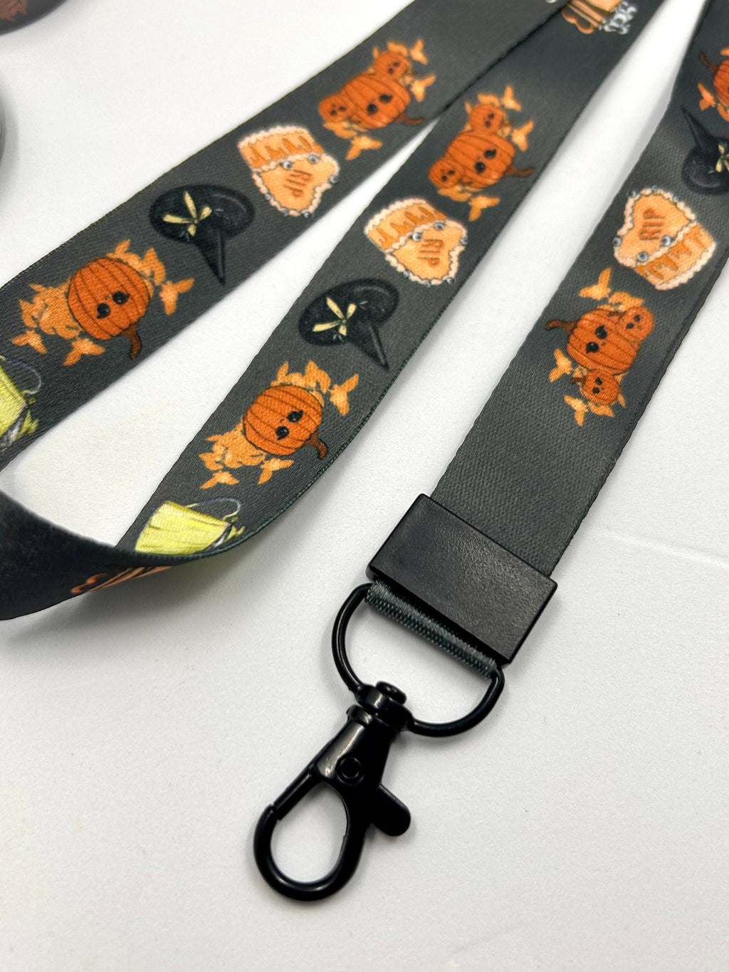 Pumpkin latte Lanyard key chain badge holder