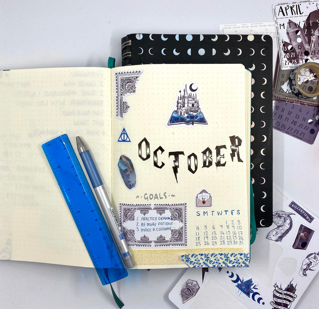 Wizard Planner sticker sheet for bullet journal kit and planner-  deathly hallows art potions