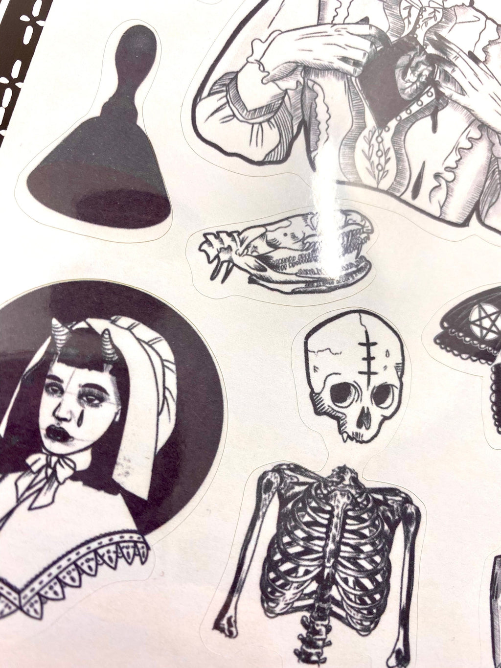 Witches Past sticker sheet for bullet journal kit and planner- witchcraft Wicca folklore