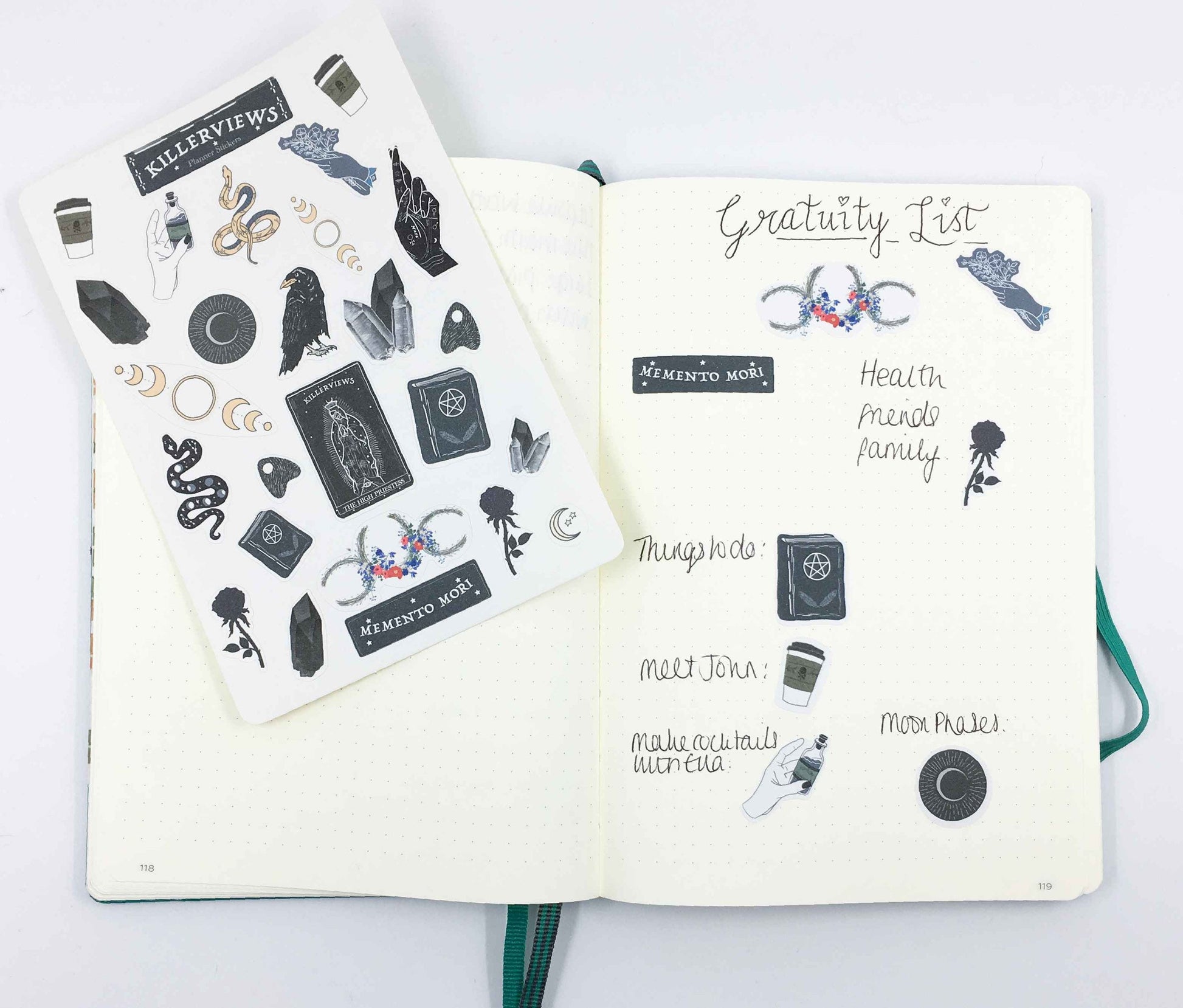 Celestial Witch Planner sticker sheet for bullet journal kit and planner- witchcraft Wiccan celestial