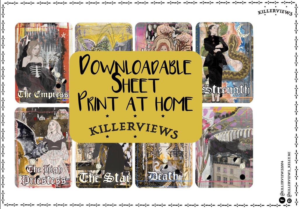 Downloadable Tarot Women planner sheet inspired sticker sheet for journal kit and planner- NOT PHYSICAL PRODUCT