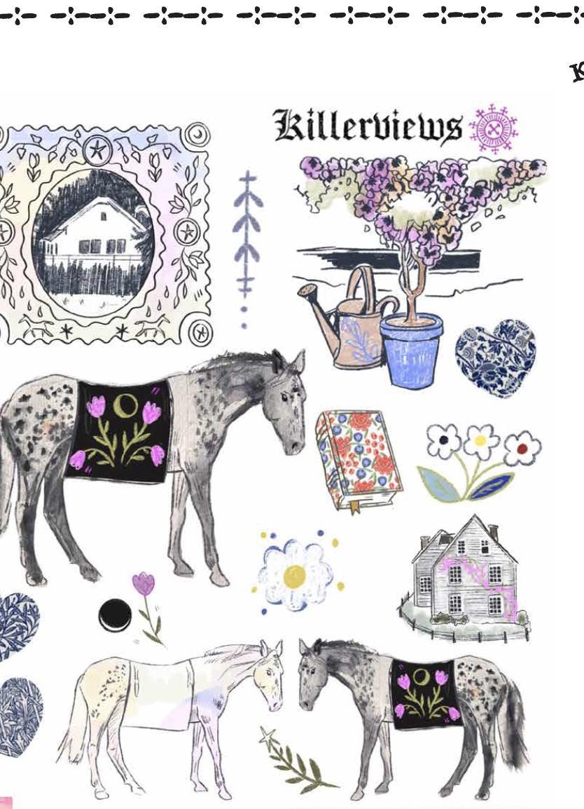 Downloadable Horse Folk Quilt planner sheet inspired sticker sheet for journal kit and planner- NOT PHYSICAL PRODUCT